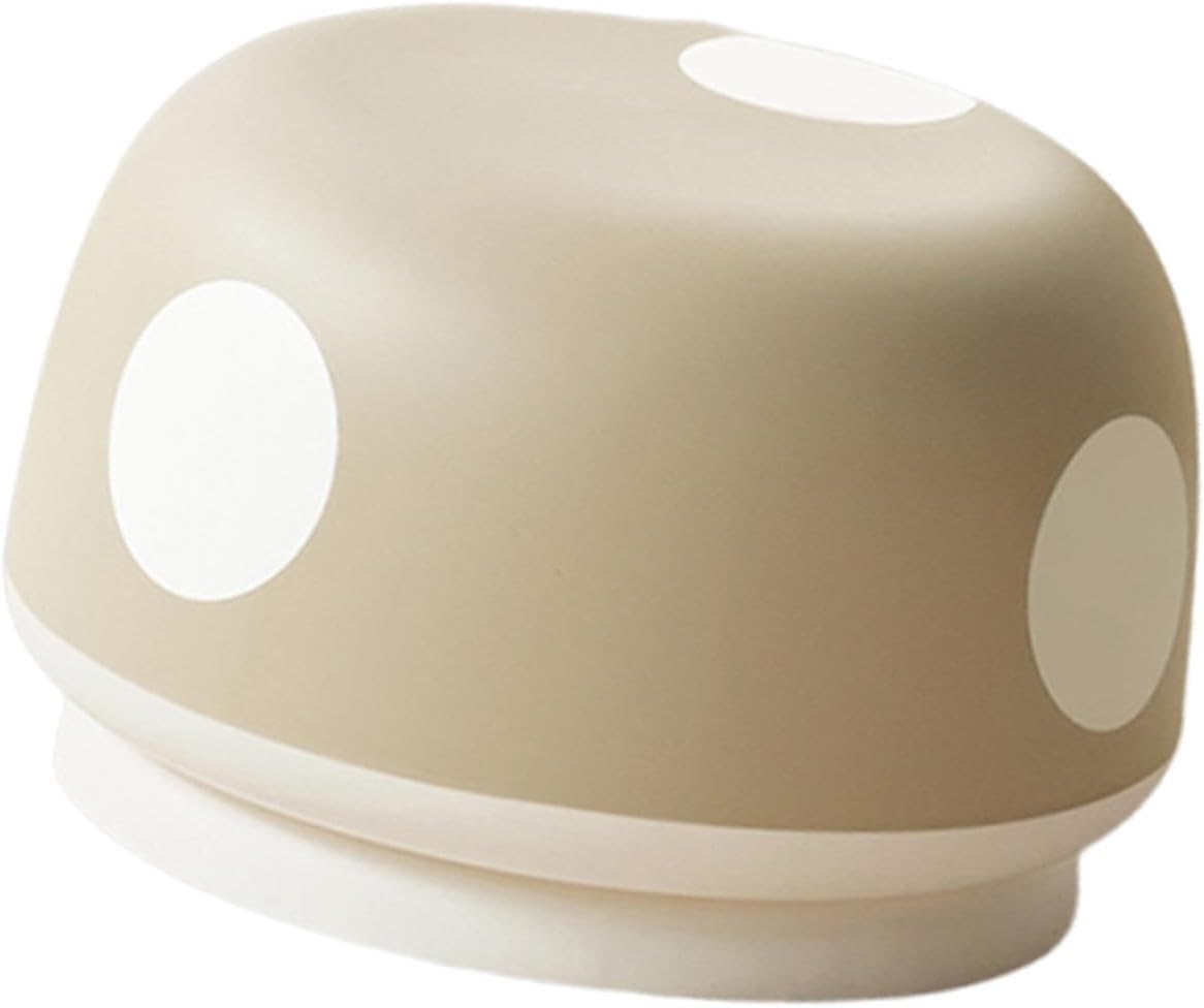 Mushroom Footstool - 12 Inch Diameter PP Material - Shoe Changing Stool Ottoman for Entryway, Nursery, Bedside