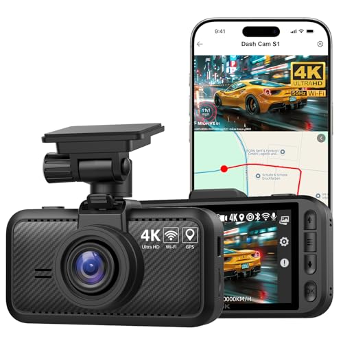Miofive Dash Cam Front – 4K UHD Dash Camera for