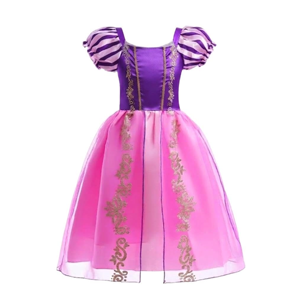 Lito Angels Purple Long Hair Princess Dress, Age 7 Years