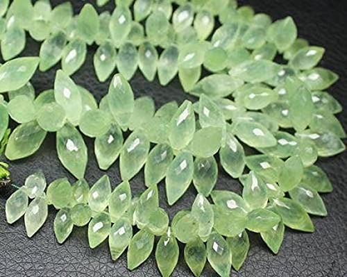 Prehnite de qualité gemme en perles marquise de 18mm pour joaillerie fine
