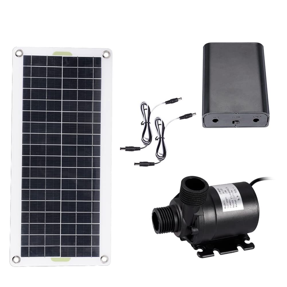 LOOR Pompa Solare 50W 800L/H DC12V Pompa Solare A Basso Rumore per Pompa Di Irrigazione Giardino Familiare