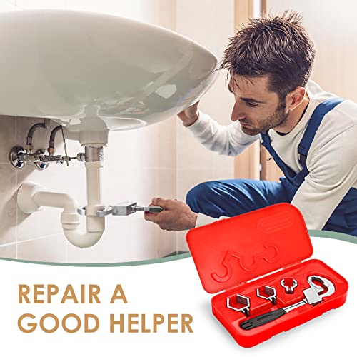 Pyghwnxh Universal Adjustable Double-Ended Wrench Multifunctional Bathroom Wrench Tool Bathroom Adjustable Wrench Set Applicable To Water Pipe Repair And Disassembly Assembly Of Sanitary Ware. #TOP1
