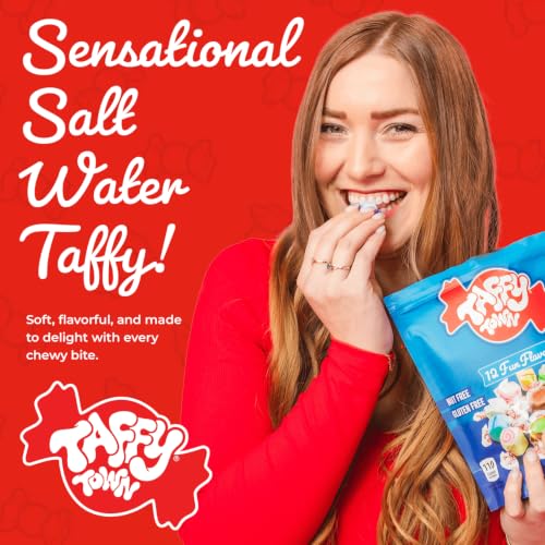 Taffy Town Saltwater Taffy, Assorted (5lb Bag) | Bulk Individually Wrapped, Whipped, Gourmet Nougat-Style Candy, Soft & Delicious, Party good Candies, Nut Free, Gluten Free - image 4