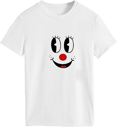Camisetas de manga corta para jóvenes, camisetas largas con estampado holgado para mujer, cuello barco, linda camiseta de verano y otoño 2024