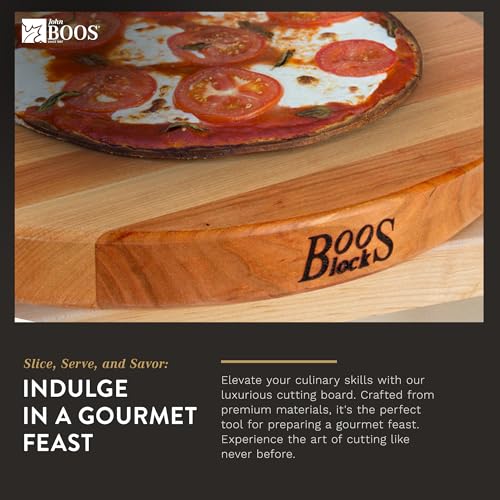 John Boos Boos Block R-Board Series Large Reversible Wood Cutting Board w/Oil Finish, 1.5-Inch Thickness, 18\" x 18\" x 1 1/2\", Cherry