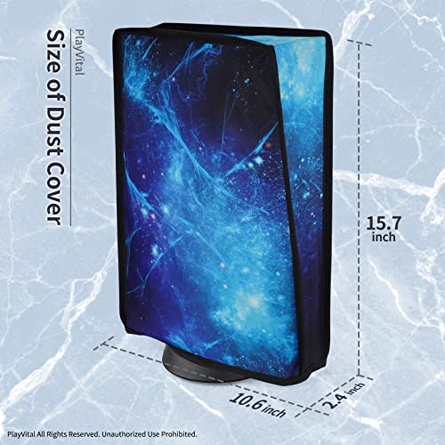 Image of PlayVital Dust Cover for ps5, Soft Neat Lining Dust Guard for ps5 Console, Anti Scratch Waterproof Cover Sleeve for ps5 Console Digital Edition & Disc Edition - Blue Nebula