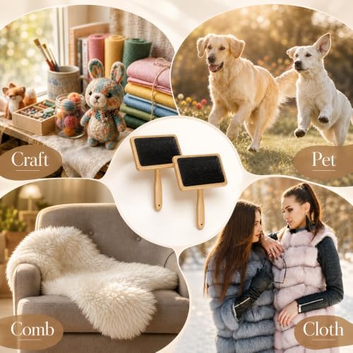 Image of Tessco for you 2 Pcs Extra Large Wool Carder Brush for Needle Felting