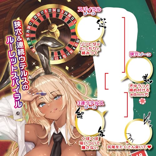 トイズハート バニートラップ ギャルバニー 誘惑ルーレット スパイラル オナホ おなほ オナホール 高刺激 きつい 小型 螺旋 ヒダ ゾリゾリ - 画像3