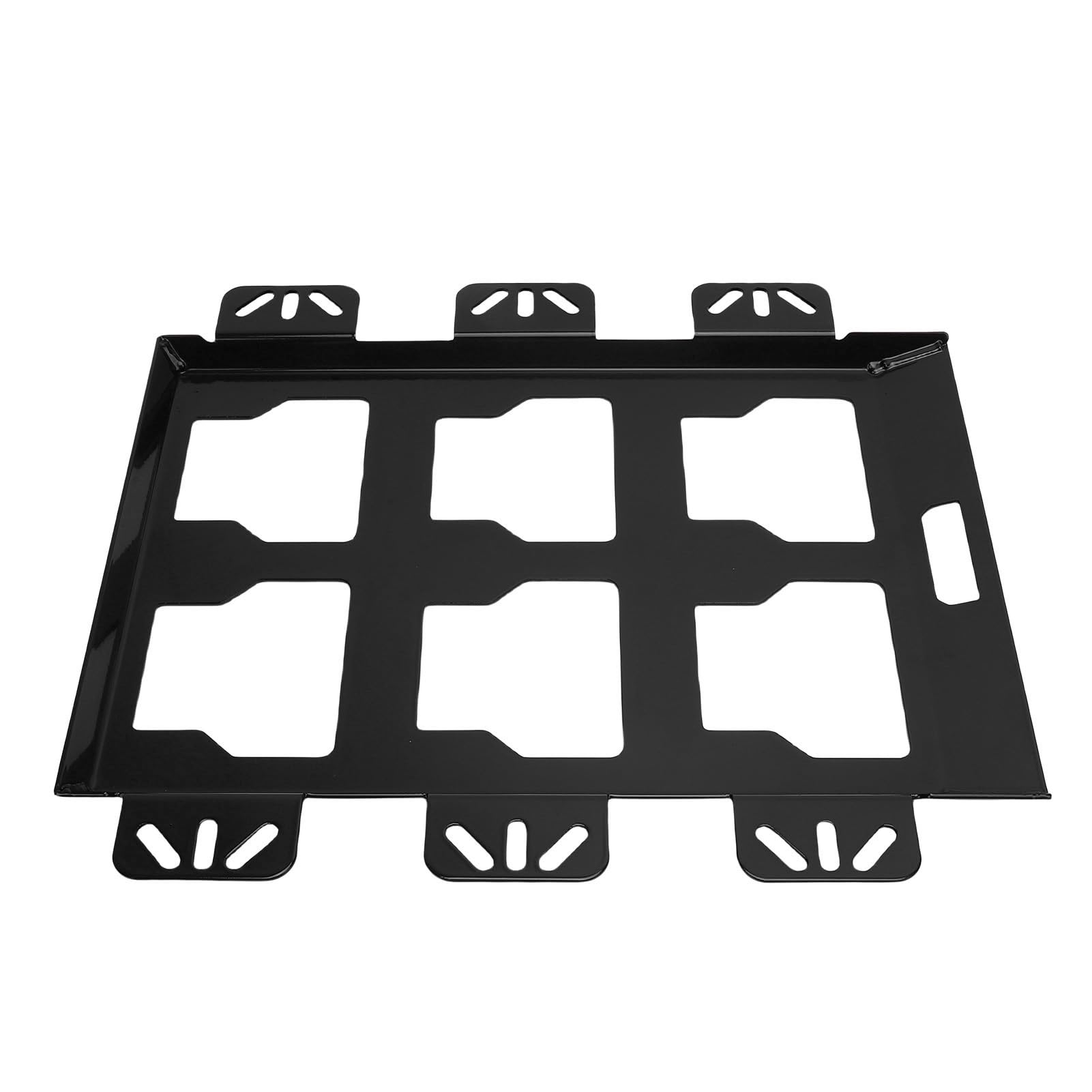 PLACA DE MONTAJE DE LA CAJA DE HERRAMIENTAS FIJADA DE FORMA SEGURA A LAS PAREDES DE LAS CAJAS DE CAMIONES Y MÁS (Negra)