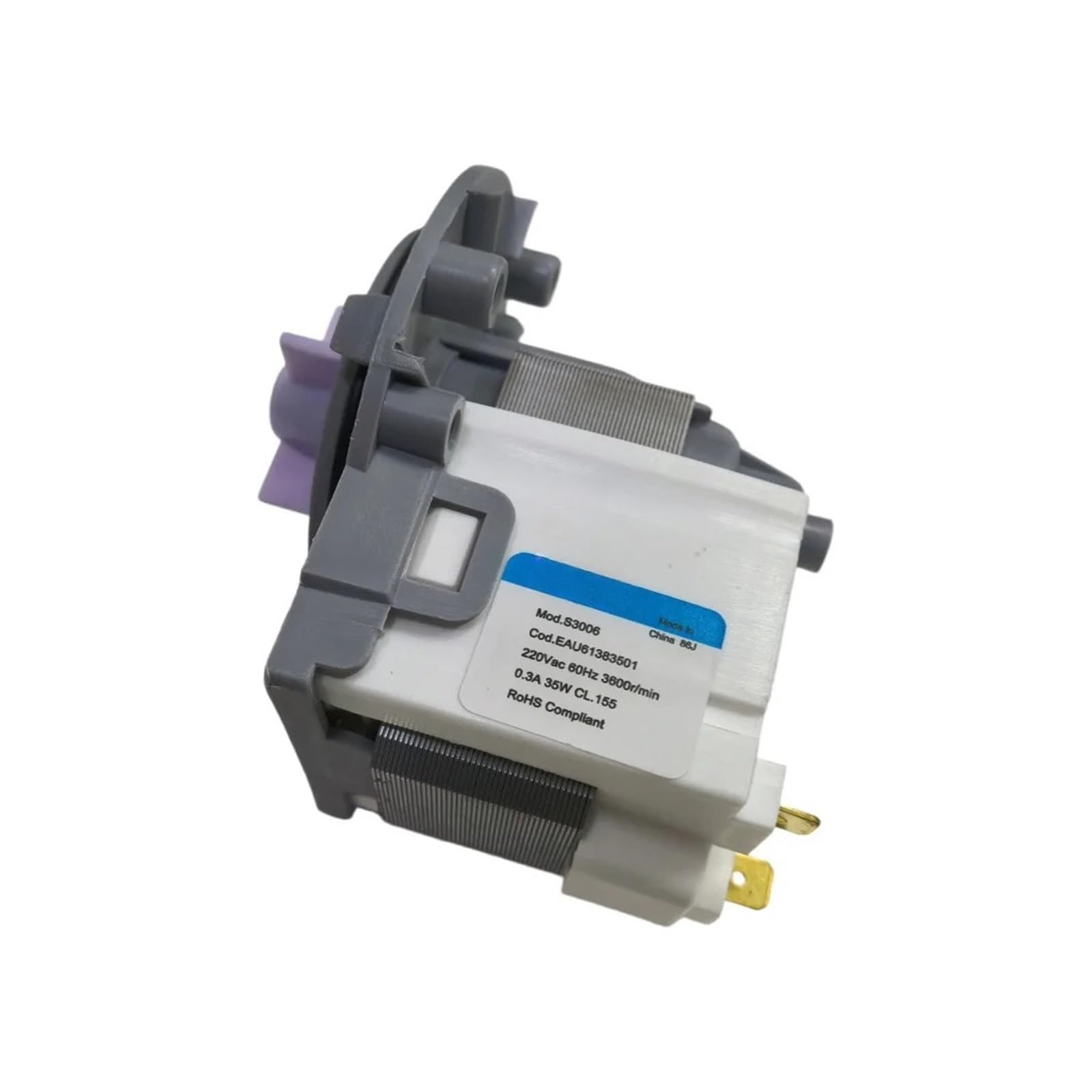 Motor de bomba de drenaje for lavadora S3006 EAU61383501 220V 60Hz 35W piezas de repuesto de drenaje for lavadora
