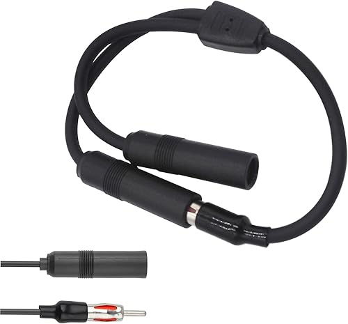 1 cable de conexión de antena de radio AM FM para automóvil, en forma de Y, de un macho a dos hembras, cable de extensión de adaptador de antena