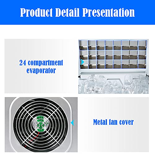 MHGD Elektrische Eismaschine, tragbare Eiswürfelmaschine, Tisch-Eismaschine, Selbstreinigungsfunktion, einfach zu… – Bild 4