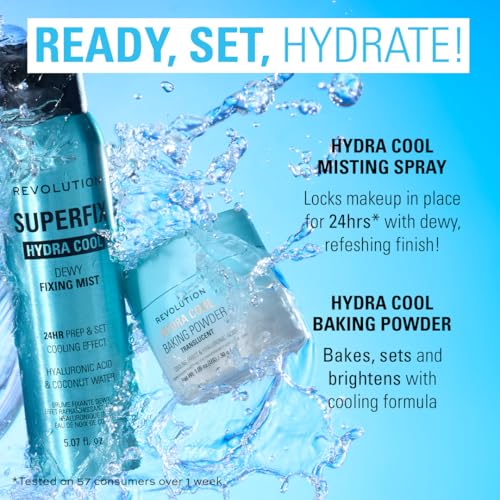 Image of Revolution, Superfix Hydra Cool Prep + Fix Continuous Fixing Mist, Hydrating Face Spray for Makeup, Infused with Aloe Vera, Vegan & Cruelty Free, 5.7 oz