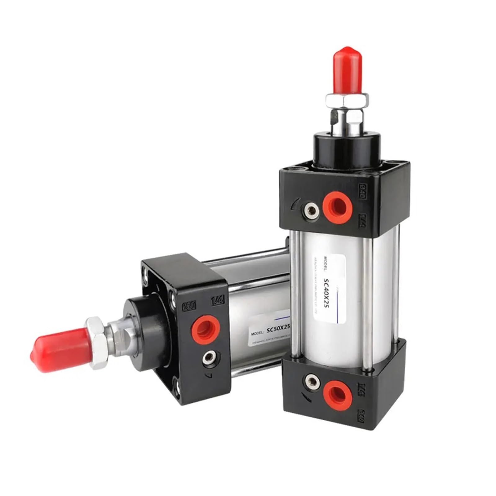 Cilindro estándar SC de 50 mm con pistón de empuje grande y carrera de 25 mm