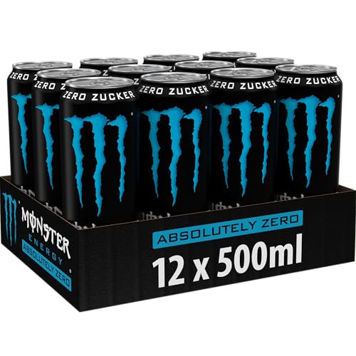 Monster Energy Absolutely Zero pack de 12 boisson énergisante taurine caféine