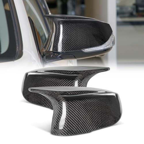 Real Carbon Fiber Mirror Caps for Infiniti Q50 Q60 Q70 Qx30 Qx50 Q50l Accessories, Replacement Rearview Side Mirror Covers Caps, Car Accessories Decorative, 1pair(Left-Right)