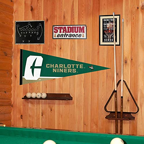 Fanions en feutre UNC Charlotte de taille complète pour supporters