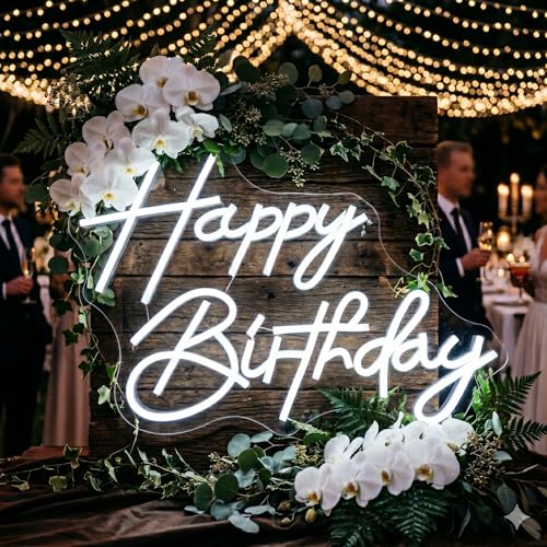Image of Neon Sign, Birthday Neon Signs for Wall Decor LED Signs Neon Light