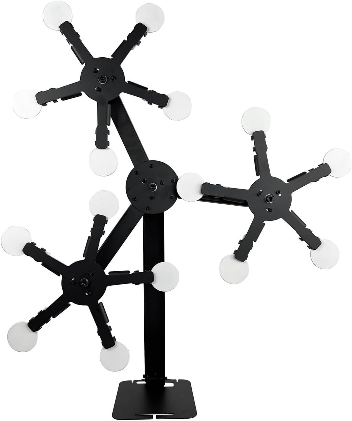 Atflbox Three Star Rotate The Metal Shooting Target Stand with 15 Steel Plates for Pistol Airsoft BB Guns Practice