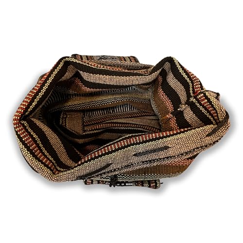 Handmade Mexican Backpack, Day Bag, Travel Bag, Utility, Laptop, Semi-Large, Brown3