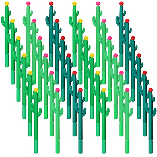 60 bolígrafos roller de gel en forma de cactus de Teling miniatura 1