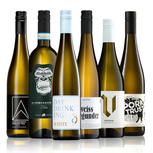 Italien vs. Frankreich 3er Weisswein Geschenk für besondere Anlässe Sommerparty Geburtstag Sauvignon, Chardonnay oder Riesling