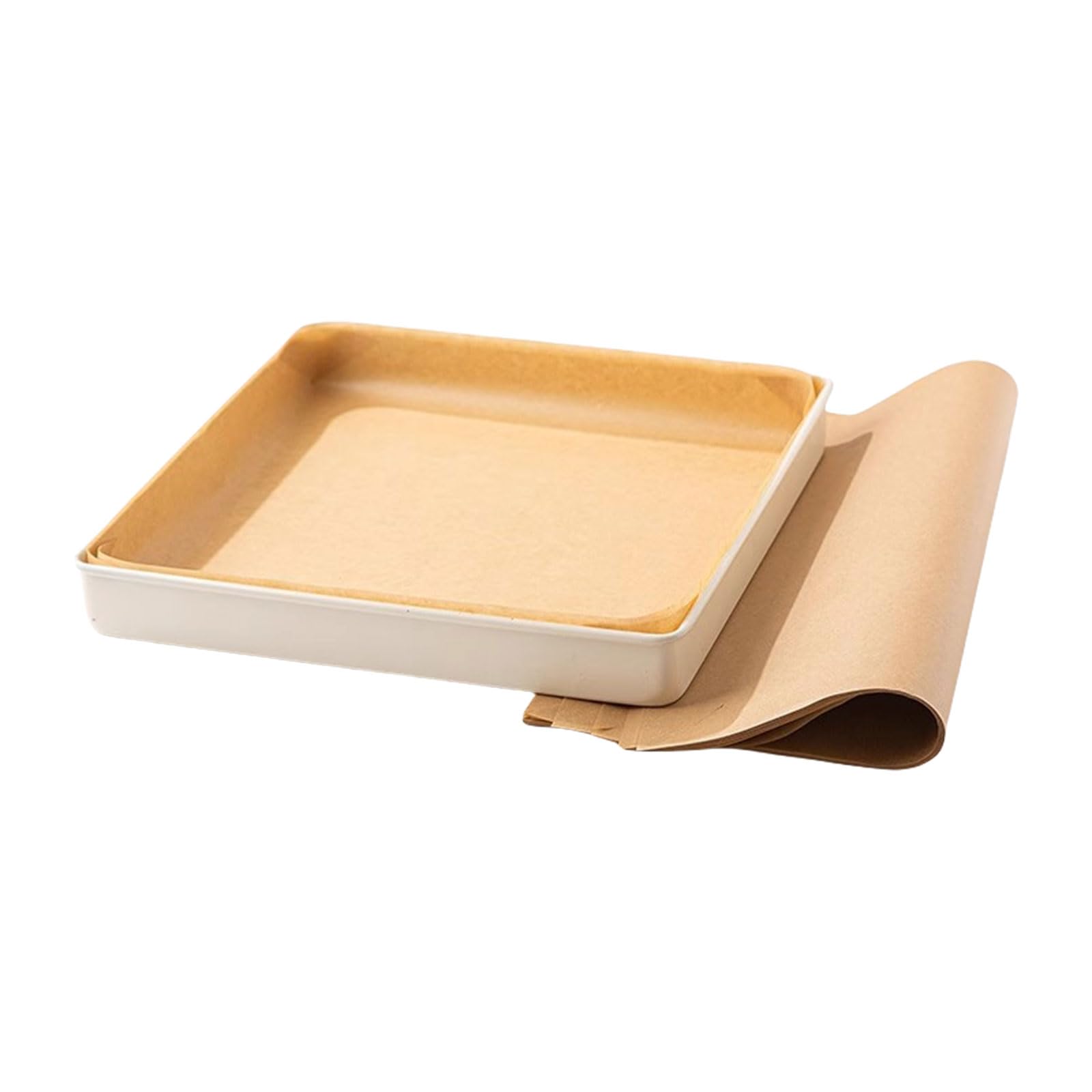 Nucelit 100Pieces Untreated Parchment Paper Sheets 34x34cm Nonstick High Temperature Resistant for Baking and Cooking Needs Untreated Parchment Paper