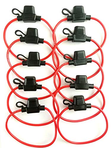 12 AWG APM/ATM MINI Blade Inline Fuse Holders (10 Pack, 12 Gauge)