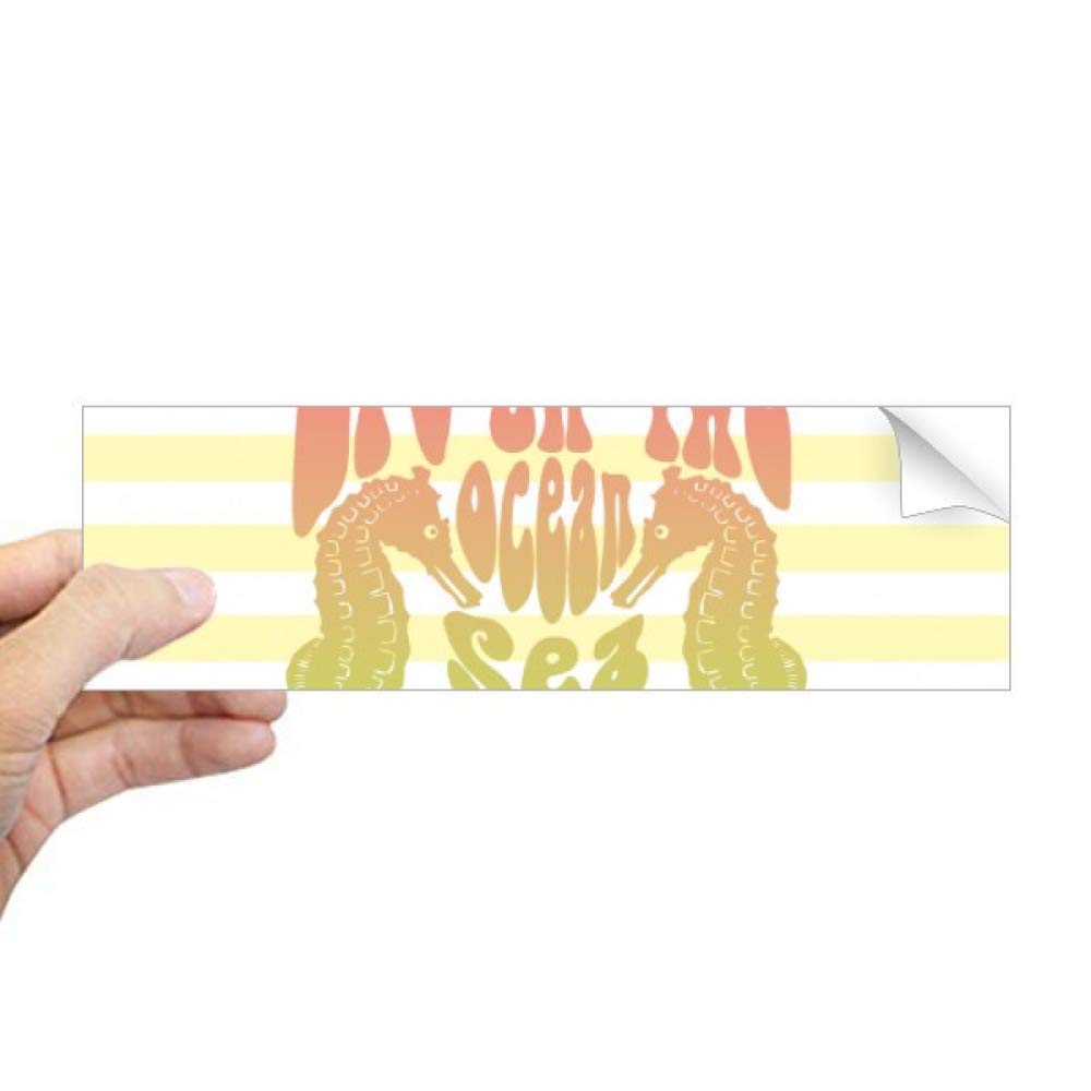 Sticker rectangulaire pour fenêtre transparent et adhésif hippocampe