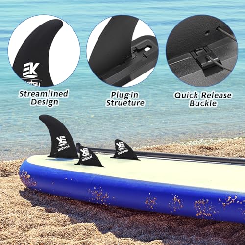 Seven Uncles Set of 3 Paddle Board Fins - Paddleboard & Surfboard Fins for Watersports (Black) by Seven uncles - Image 3