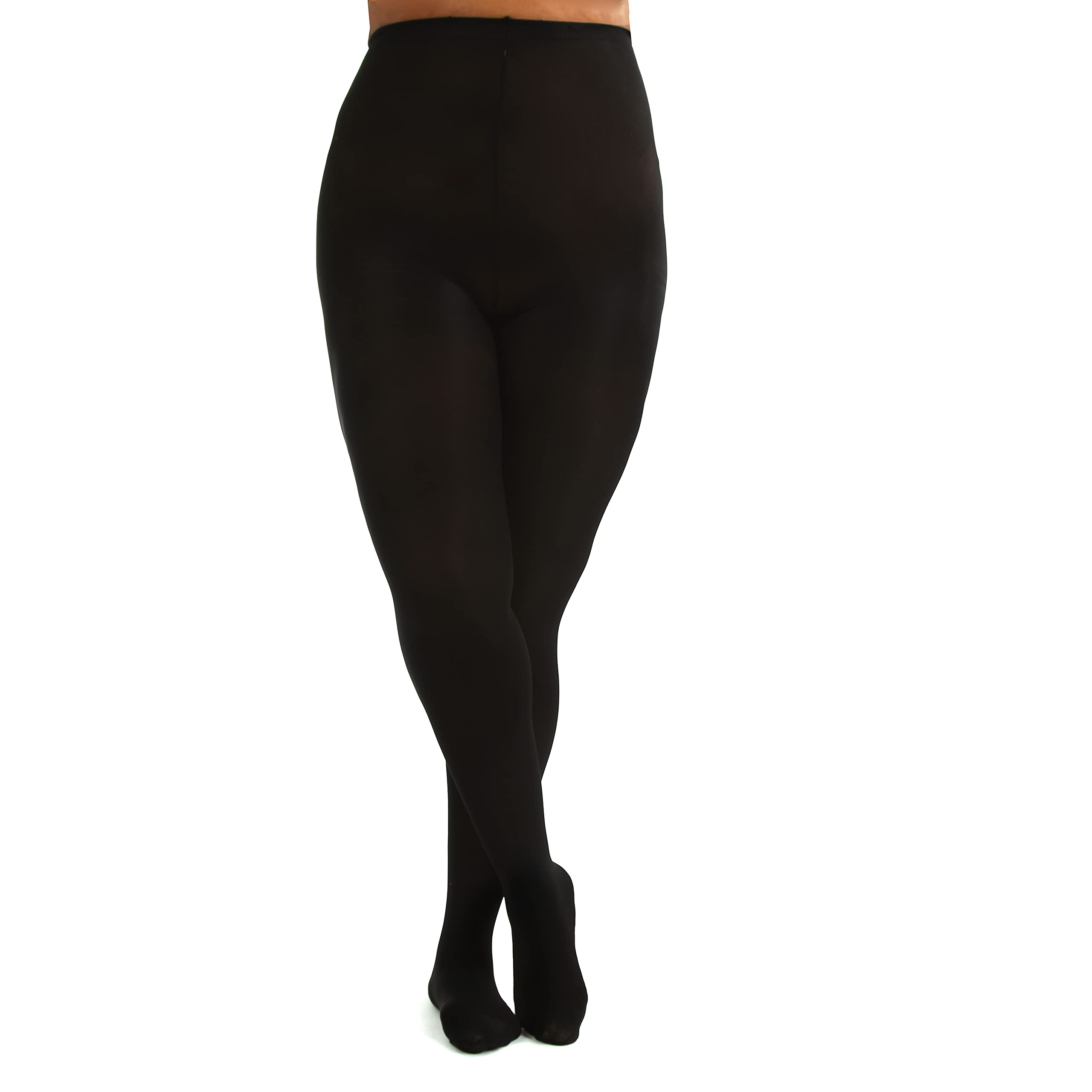 Silky ToesWomen's Plus Size Blackout Thick Tights Heavy Opaque Microfiber Winter Tight