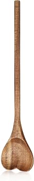HEMOTON Wooden Heart Shaped Spoon with Ergonomic Handle for Tea and Desserts, Multi-Function Stirring Spoon, Easy to Wash Kitchen Utensil for Charcuterie and Lovely Dessert Serving