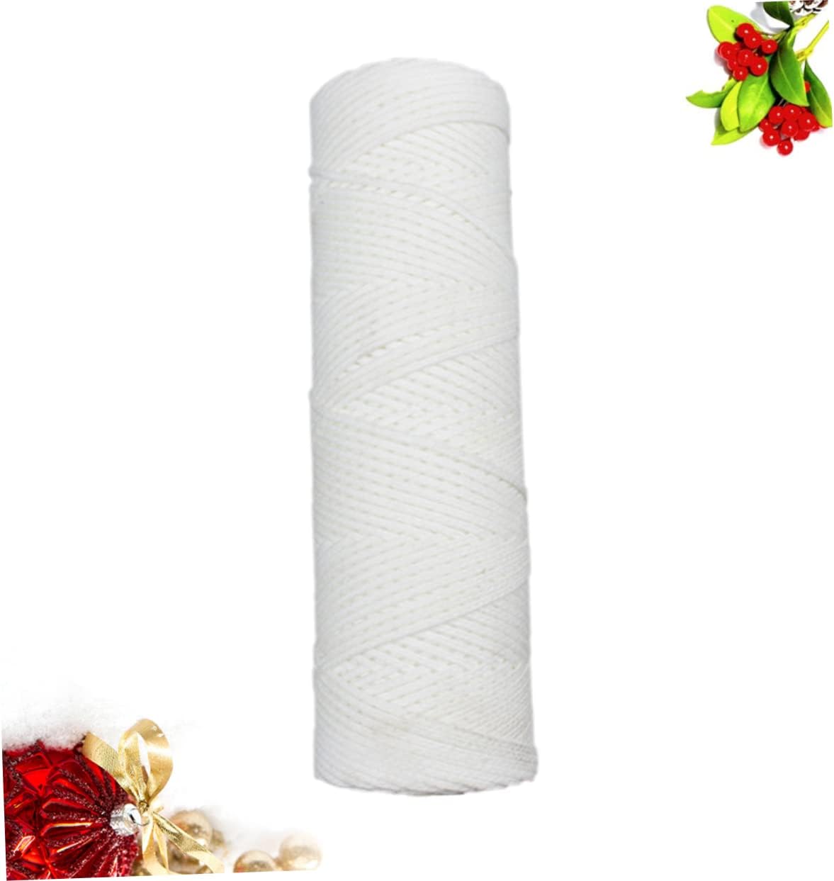 Uonlytech Strands Cotton Candle Wicks for DIY Candle Making Degreasing Braided White Wicks for Pillars and Tapers Accessory for Custom Projects
