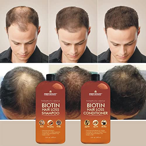 First Botany, Hair Growth Shampoo Conditioner Set - An Anti Hair Loss Biotin Shampoo & Conditioner with DHT blockers to fight Hair Loss For Men & Women, All Hair types, Sulfate Free - 2 x 16 fl oz - Thumbnail 4
