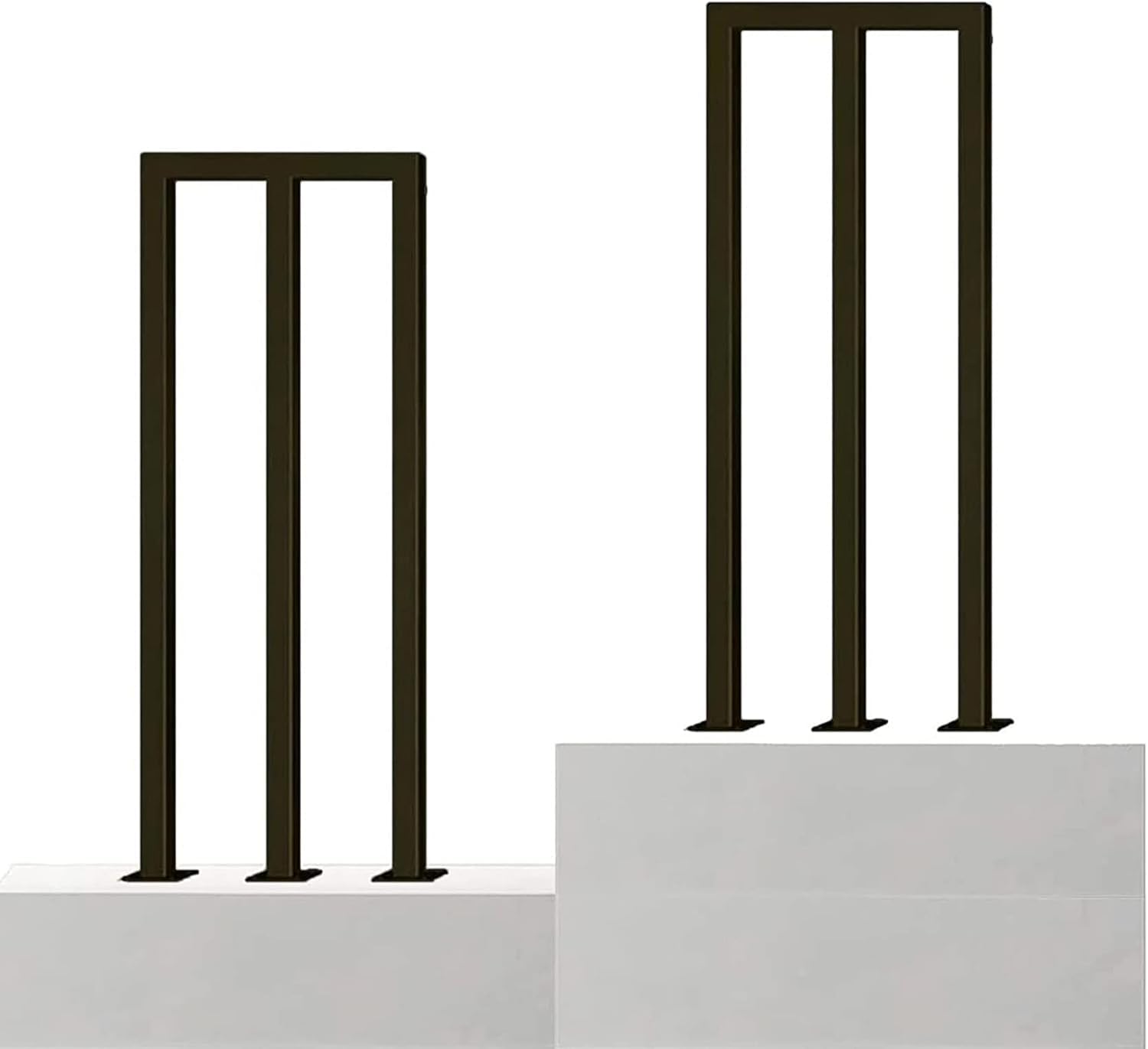 Garde-corps de terrasse en fer de style M noir élégant