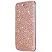 Produktbild kompatibel mit iPhone 7 Plus Hülle,iPhone 8 Plus Hülle,iPhone 8 Plus Lederhülle Handyhülle Wallet Brieftasche Flip Tasche Schutzhülle,Bling Glänzend Flip Hülle Handy Tasche Hülle Cover Etui Schwarz