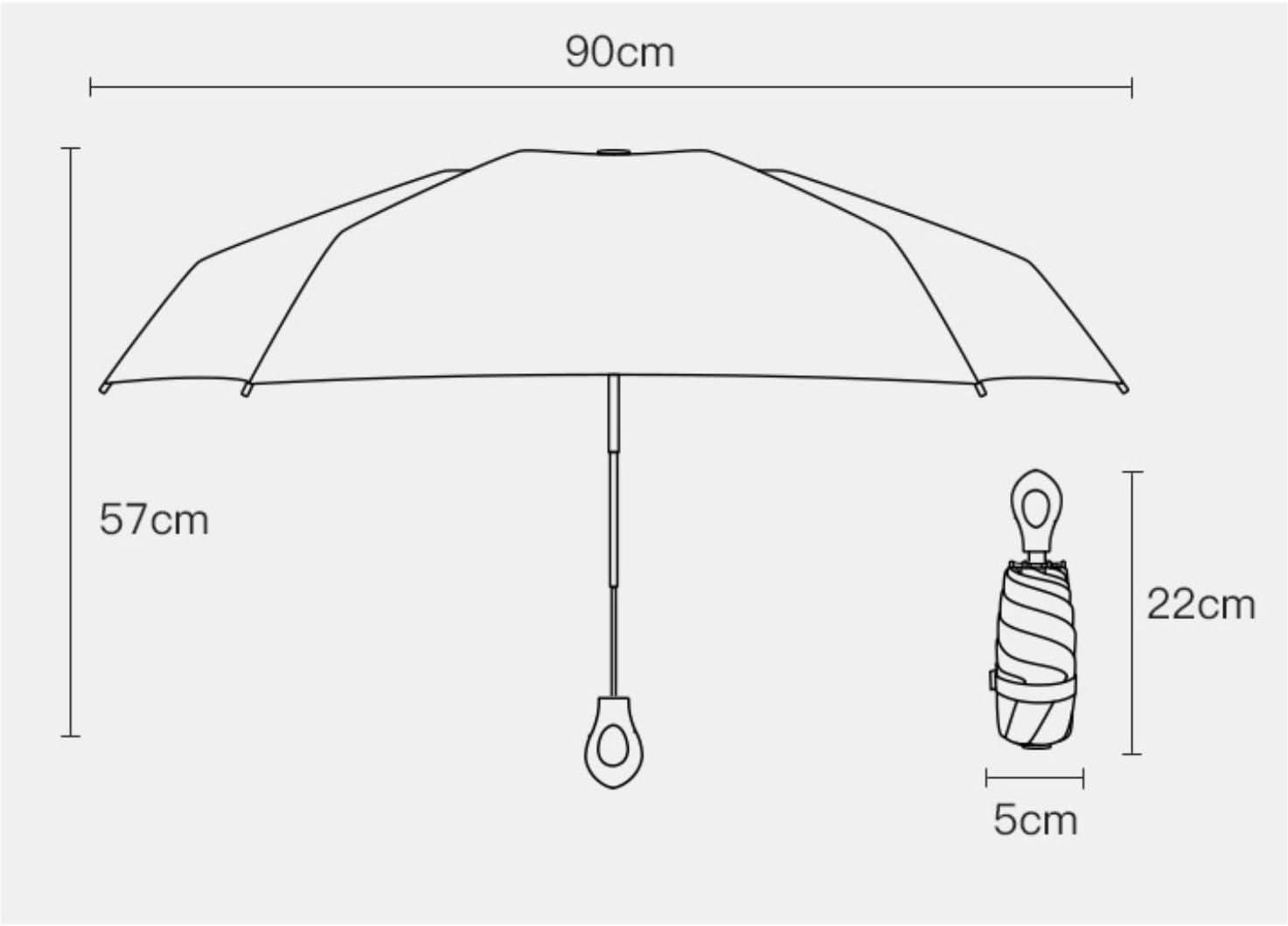 Portable Umbrella for Travel Travel Compact Umbrella 6-Bone Capsule Umbrella Women's Sun Protection Portable Umbrella Umbrella Outdoor(Green)