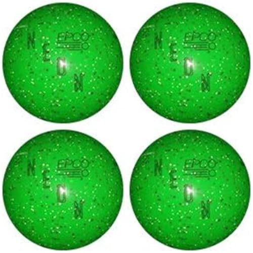 Bowlerstore Products EPCO Candlepin Bowling Balls - Neon Speckled - Green (4 1/2 inch- 2lbs. 6oz.) 4 Balls