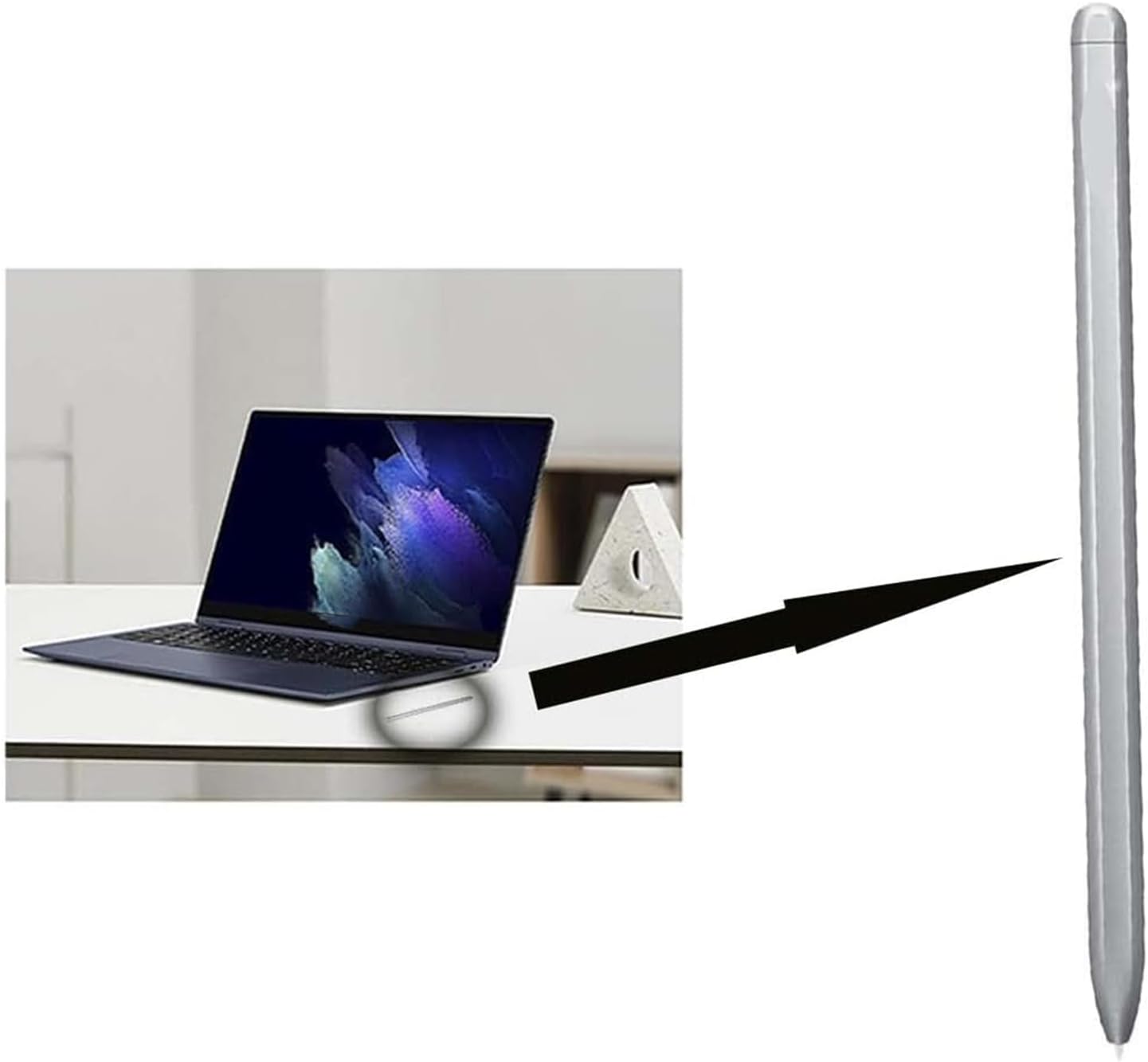 Galaxy Book Pro 360 S Pen Replacement for Samsung Galaxy Book Pro 360/Book 2 360/Book 2 Pro 360/Book 3 Pro 360 Laptop Stylus S Pen+Tips/Nibs(Silver) image 3