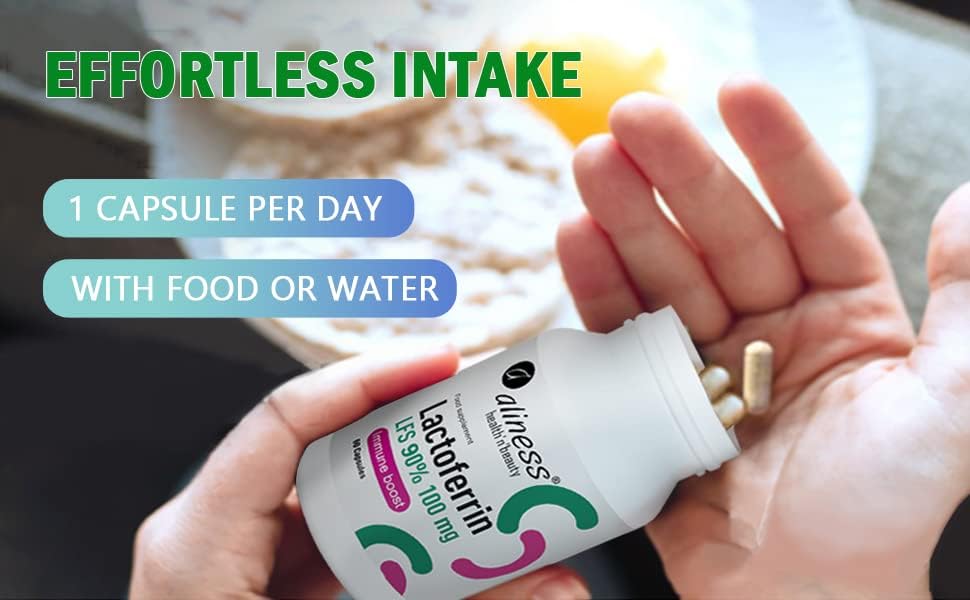 Aliness Lactoferrin Capsules for Liver & Bones Health, LFS 90% Liver Support Supplements for High Iron Levels - Image 5