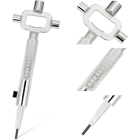 Clé D'Architecte Universelle Hitopin - 2 Pièces Alliage Zinc - Pour Portes, Fenêtres, Armoires