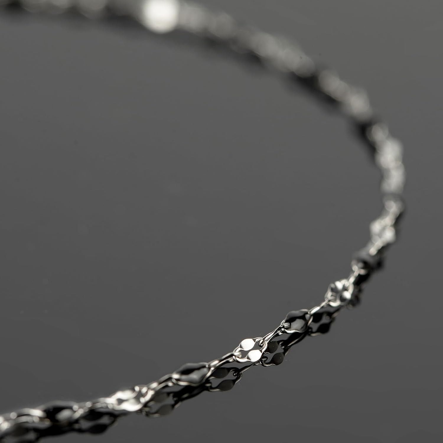 UMAOKANG 16.4 Feet Jewelry Making Chains Stainless Steel Chain Bulk DIY Necklace Supplies Black Enamel Lip Chain with Jewelry Findings - Image 5