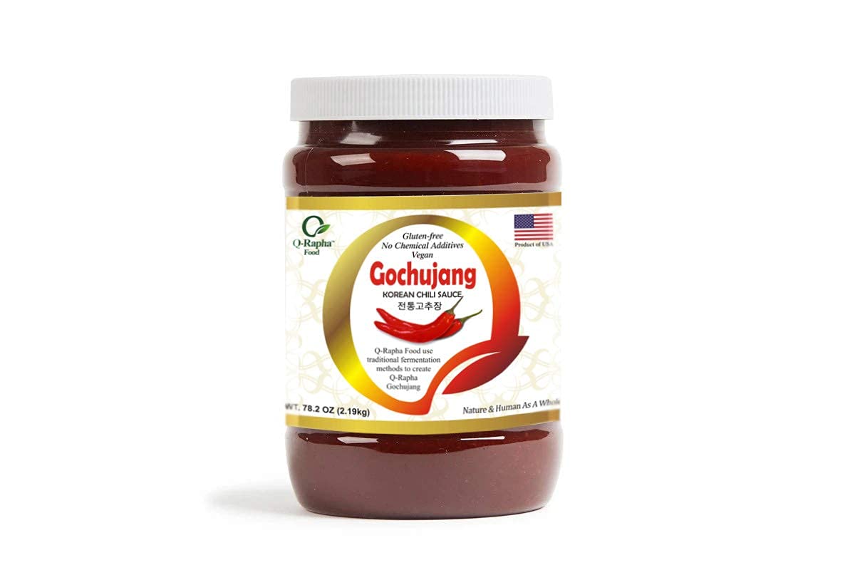 Q-Rapha Premium Korean Gochujang (Chili Paste), Gluten-free, Non-GMO, Unpasteurized Artisanal (78.2 oz)