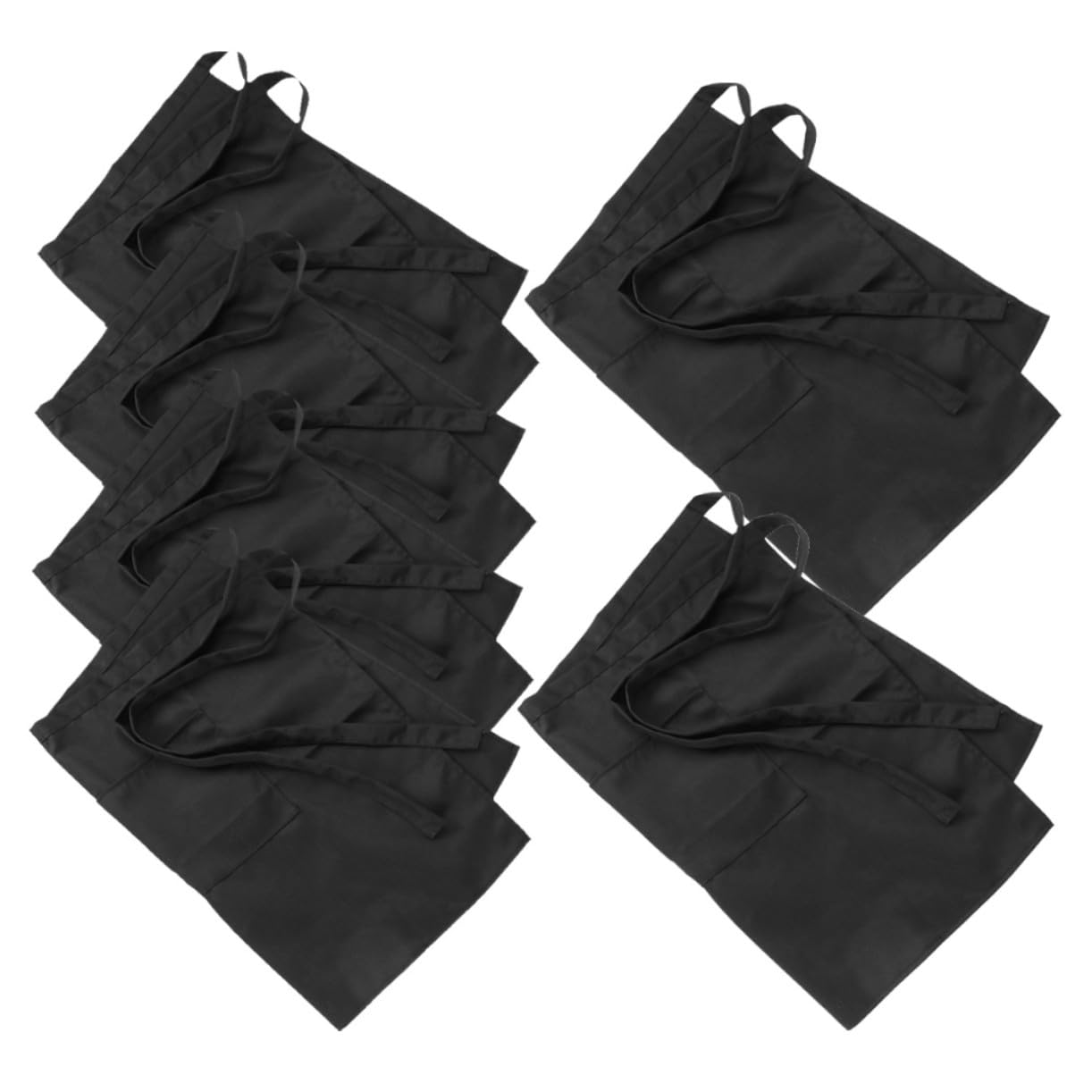 6 Piezas Delantal de Cintura Unisex para Cocina y Barbacoa Resistente al Calor con Espaciosos para Cómodo y Fácil de Limpiar