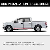 Vista 7 de Winunite - Protectores de borde de puerta de automóvil blancos, de 32.8 pies, de goma, sin pegamento, ajuste universal, en forma de U