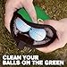 GOLDALIENS Golf Club Cleaner & Ball Cleaning Bag,Original Three-Layer Fabric Waterproof Technology,Golfer's Ultimate Green Clean Scrub Equipment Accessories (Green)