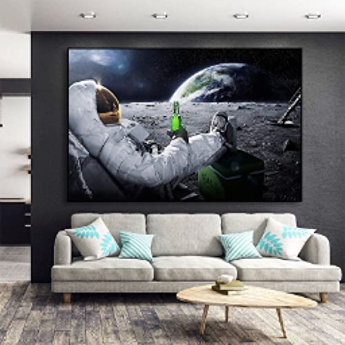 Affiche Espace Terre et Astronaute 60x90cm Décor Salon