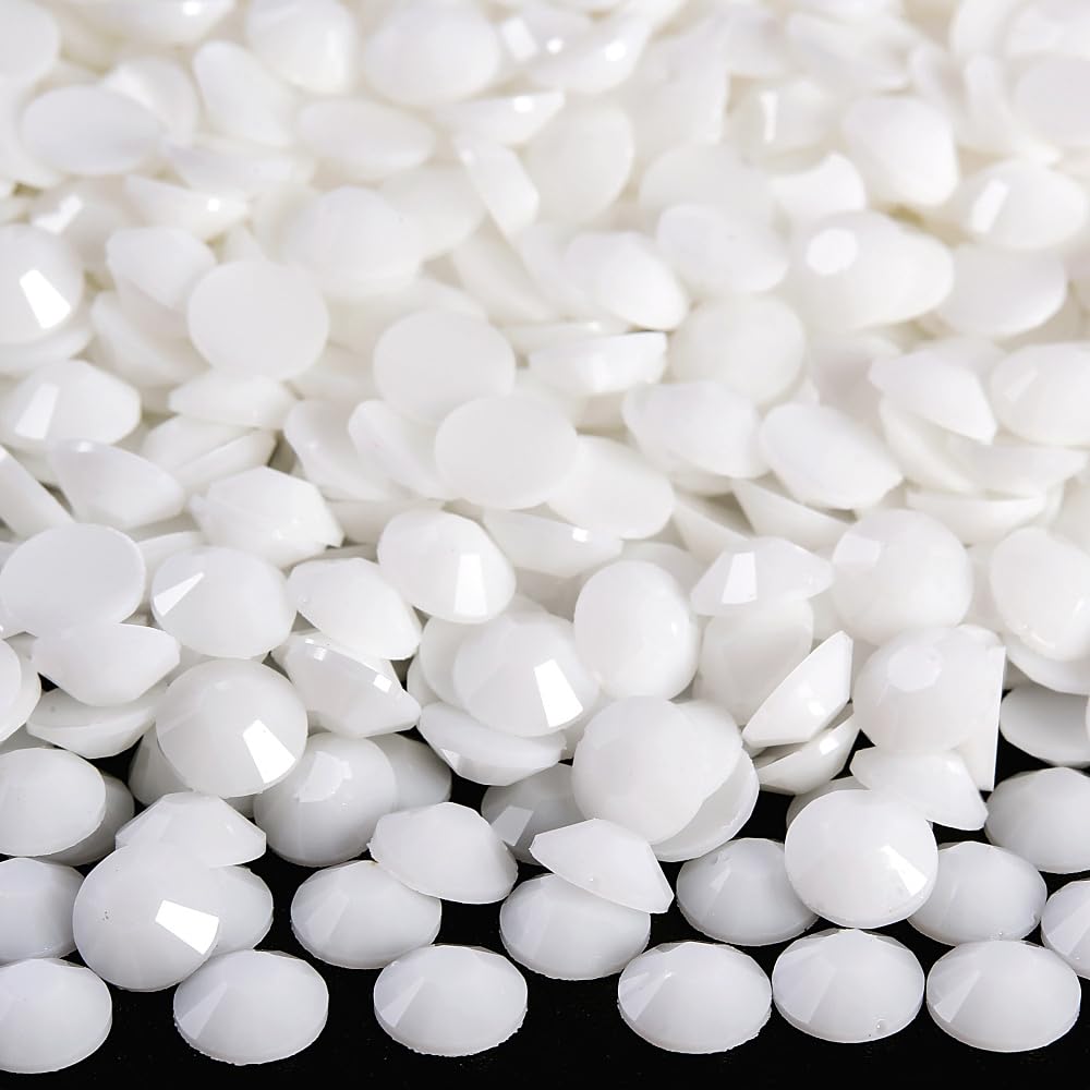 Blinginbox 2500pcs 4mm Resin Flatback Rhinestone for Crafting,Flatback Round Jelly Rhinestones Bedazzling Non Hotfix Crystal Gems for Nails Face