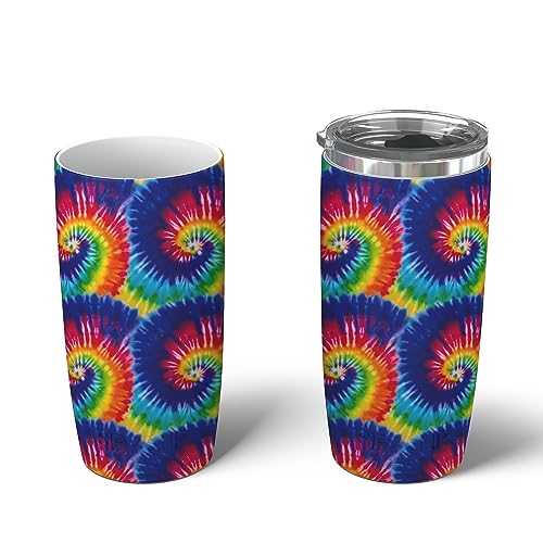 Sip Slip silicone tumbler sleeve - compatible with 20oz Yeti, RTIC, Ozark Trail, Magellan tumblers and more. Personalized Insulated Can Cooler covers (20 oz Totally Tie Dye)