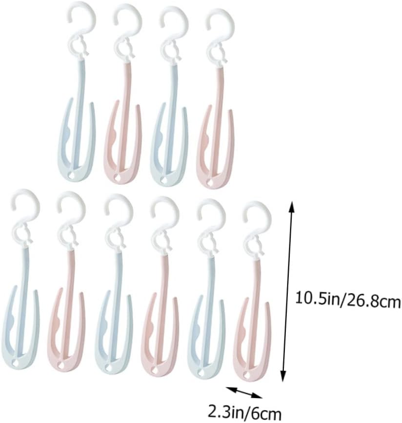 Plastic Shoe Hanger Rack 10pcs with Double Hooks for Drying